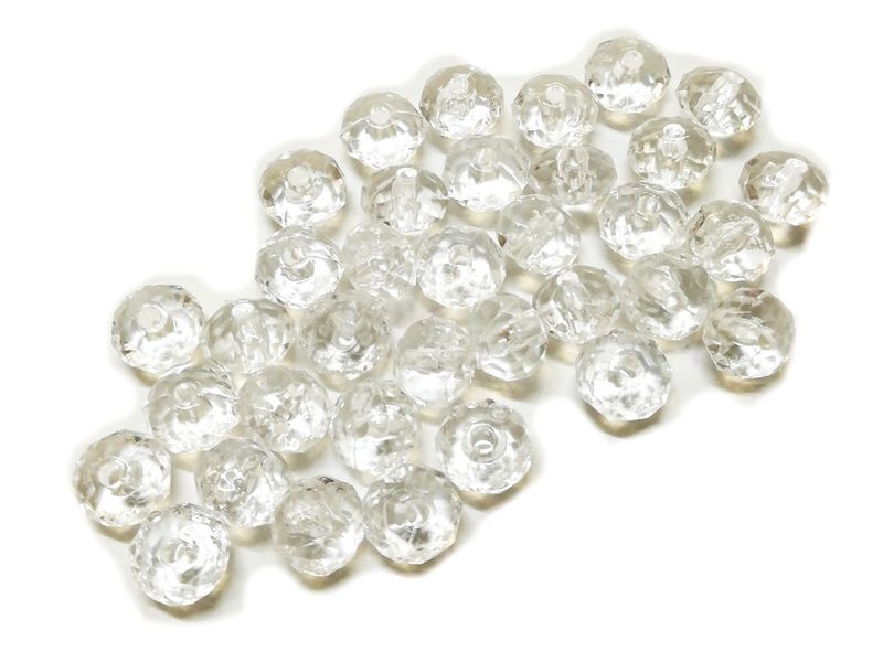 BEAD COOL - Acrylic Rondelle 6.5mm by 10mm - 600 pcs Transparent