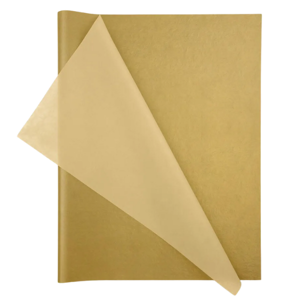 Wrapping Tissue Paper - 25 Sheets - Eco-friendly &amp; Recyclable- Metalic Gold