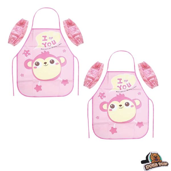 Kids Painting Apron with Sleeves Set and BellaBear Bookmark