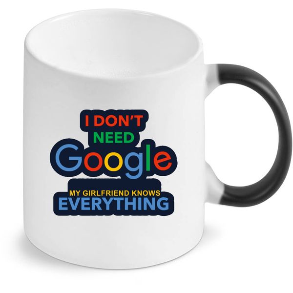 Google Girlfriend Birthday Christmas Anniversary Magic Colour Changing Mug