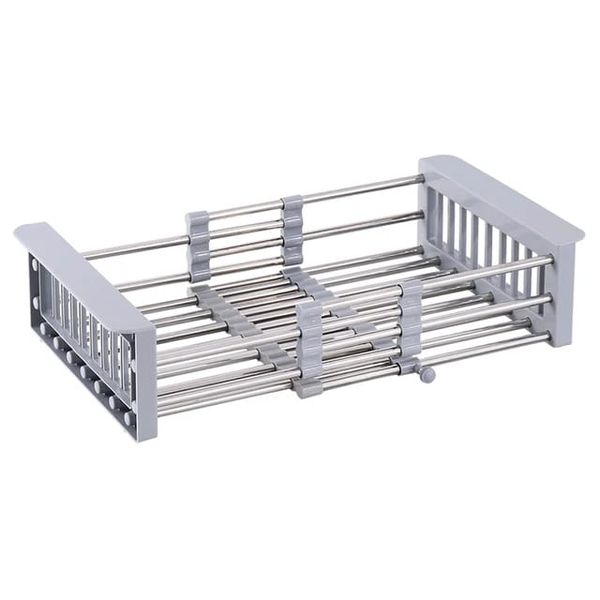 Adjustable Basket Shelf Drainer Tray Expandable Dish Drying Storage Holder