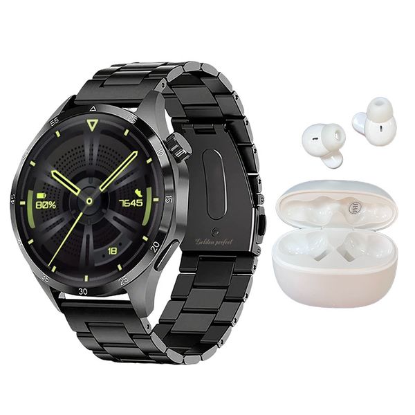 Smartwatch + Wireless Earphones - Sleek. Ready for Work.Dual Straps