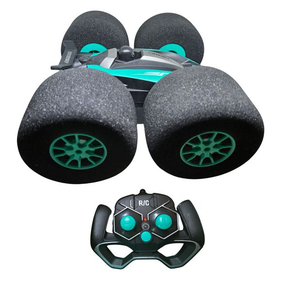 Big Wheel Monster Stunt R/C Truck - Double Sided - with Blue LED head light