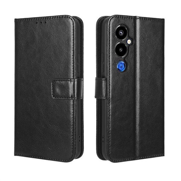 Crazy Horse Pattern Leather Protective Case For Tecno Camon 20 Premier 5G