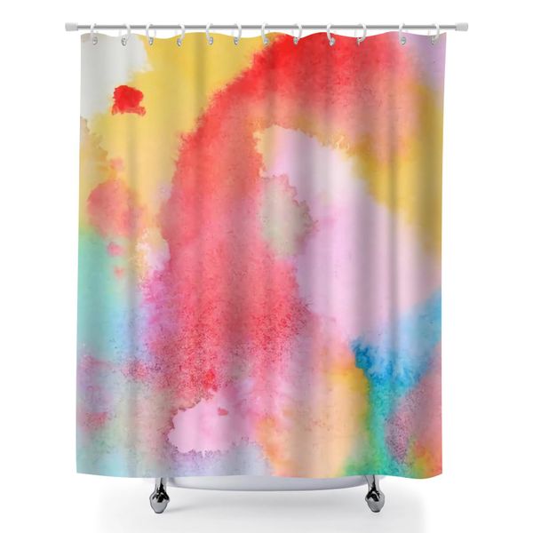 Tie Dye Waterproof Polyester Shower Curtain, 180x180cm Bathroom Curtain