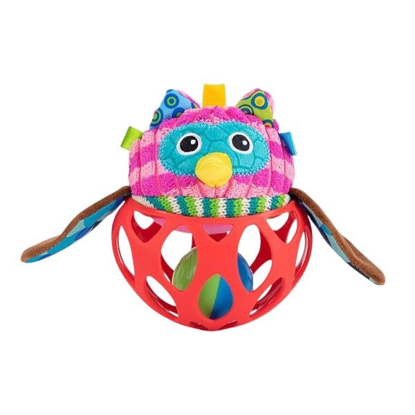 Owl Sensory Rattle Activity Ball - with Build-in Crinkling Paper