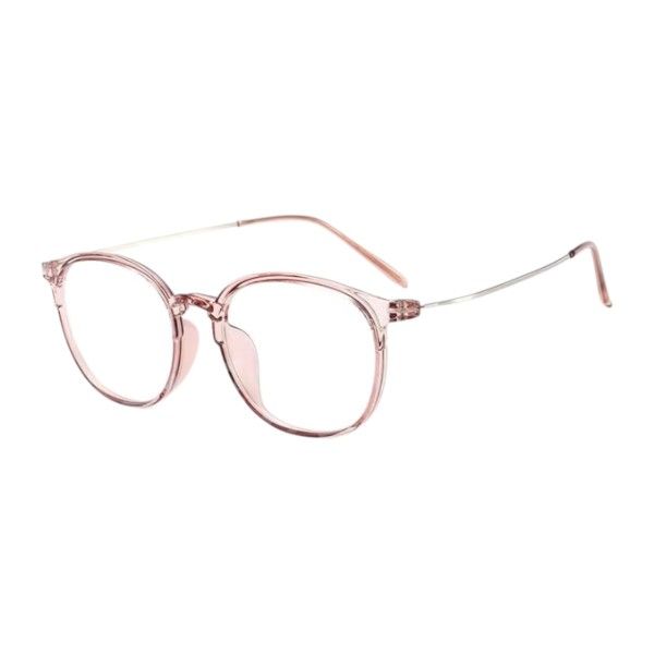 Stylish Transparent Lens Glasses With Blue Light Protection - Champagne