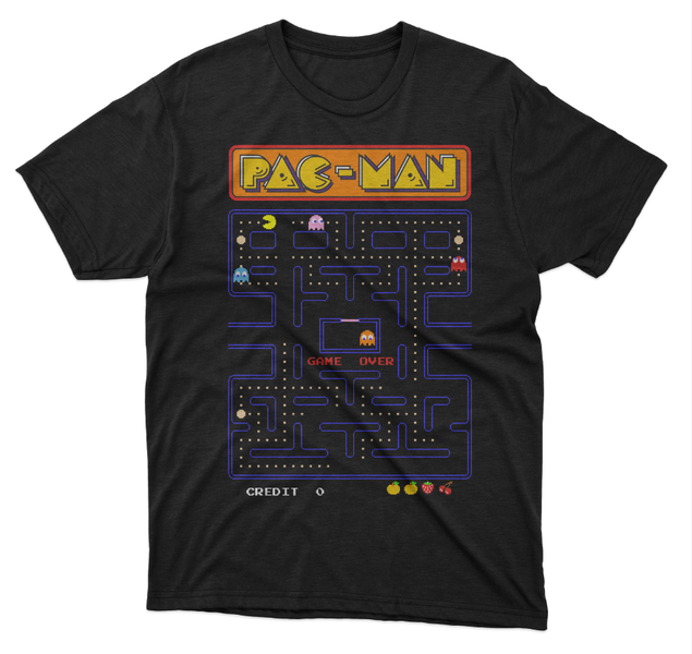 Pacman - Retro Black T-shirt