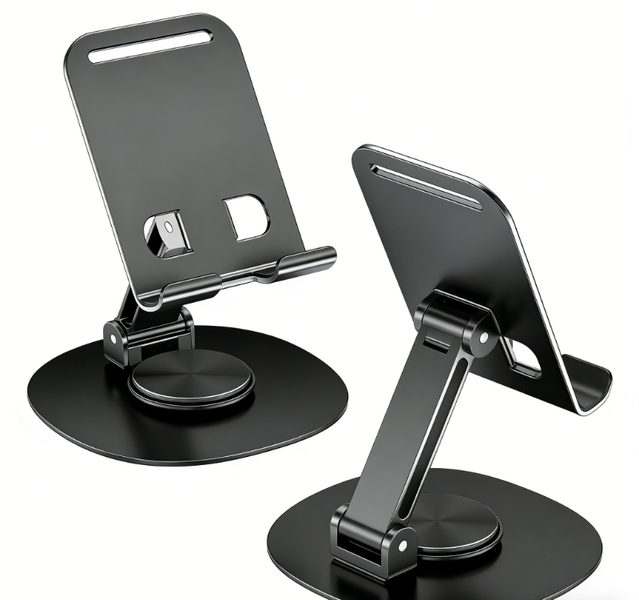 2 pcs 360 Degree Rotating Metal Mobile Phone Desktop Holder