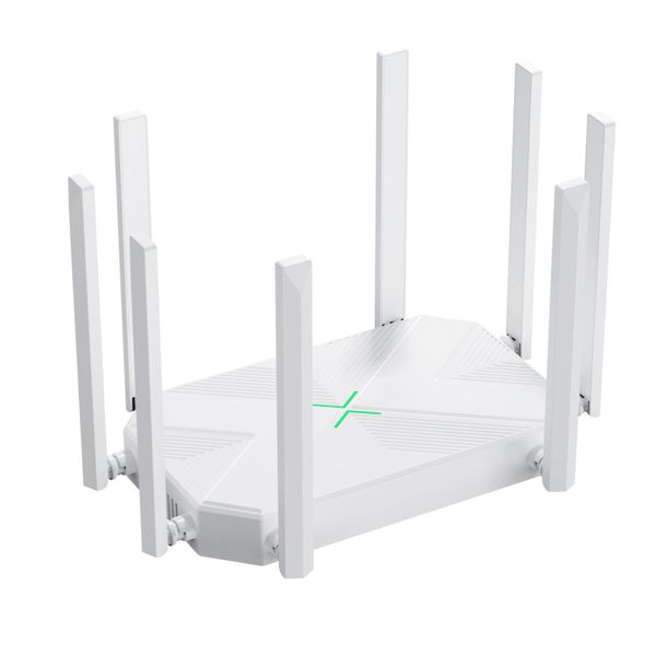 High-Gain 8-Antenna 1200Mbps Single-Band Wireless WiFi Router, WAN &amp; LAN