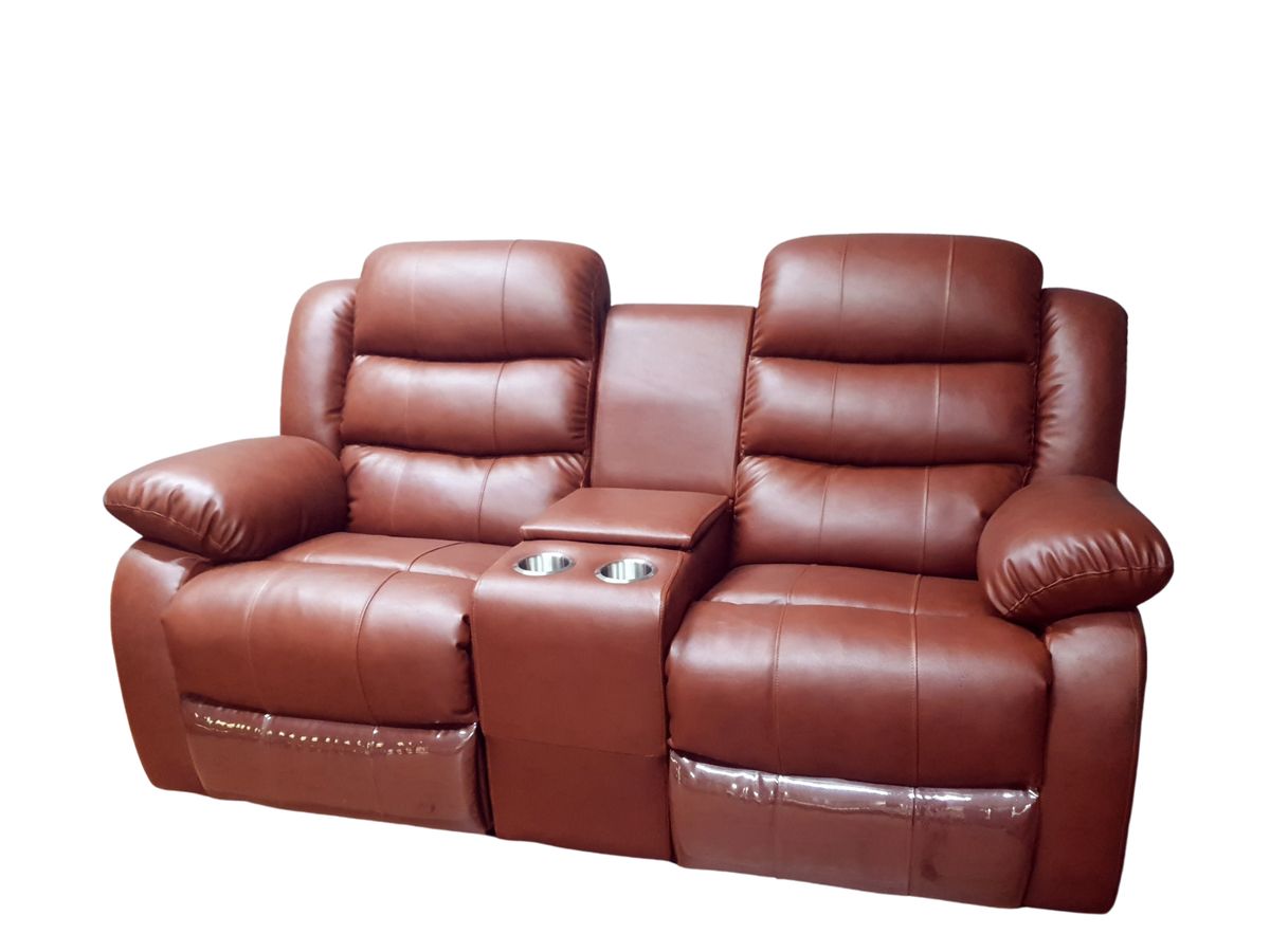 Cinnamon Brown Full Euro Leather 2 Seater Recliner Chair Sofa | Shop ...