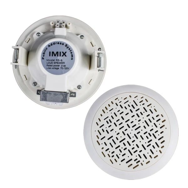 Imix IMRS-6 Ceiling Speaker 6" 100V Line 3-6W White
