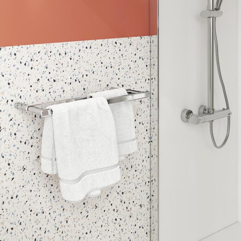 Sensea Remix Double Towel Rail Chrome 50cm