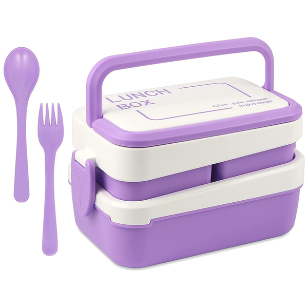 Stackable Bento Box Lunch Box with Utensils