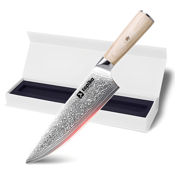 Topika - Damascus Chef Knife VG10 Japanese Steel, 67-Layer Kitchen Knife