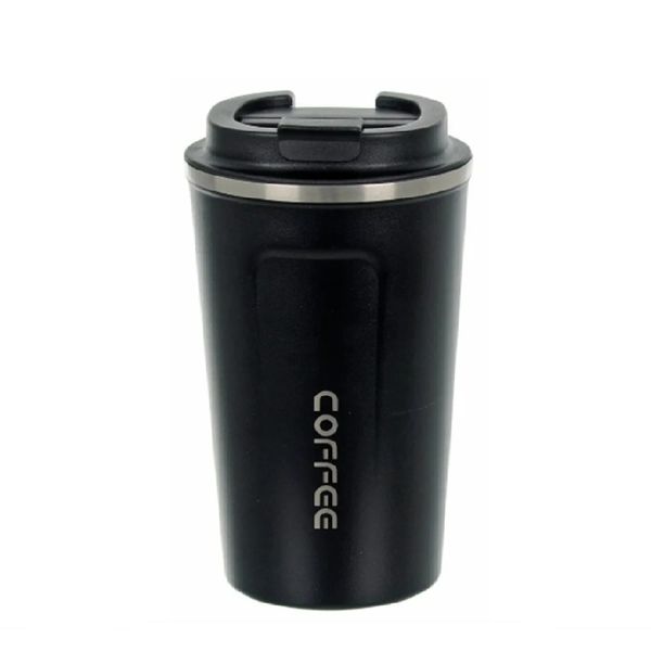 380ml Stainless Steel Vacuum Flask For Hot &amp; Cold Beverages - Black