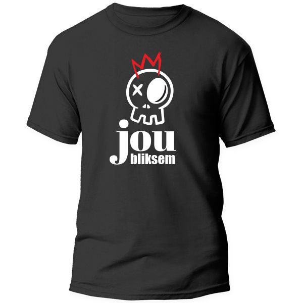 T-shirt Printed Red Skull: Jou Bliksem