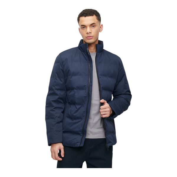 Polo Mens Quilted Puffer Long Sleeve Jacket - Navy