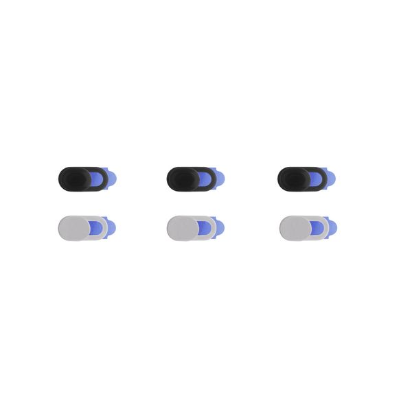 Webcam Cover - 6 Piece (Black &amp; White)