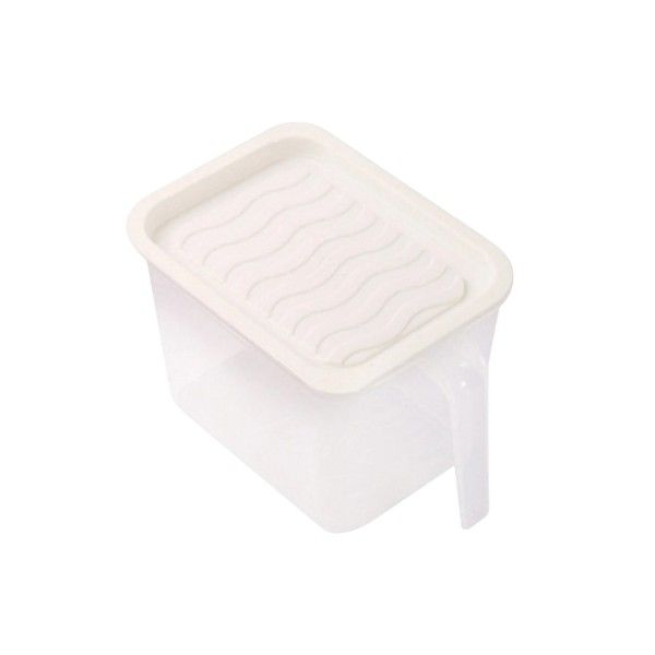 Rectangular Plastic Storage Container with Handle and Lid - Small - White