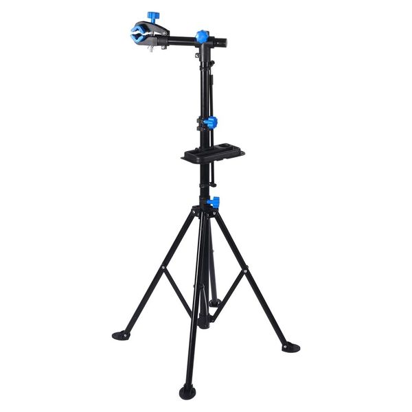Bicycle Repair and Cleaning Stand - Twist Clamp - Black and Blue