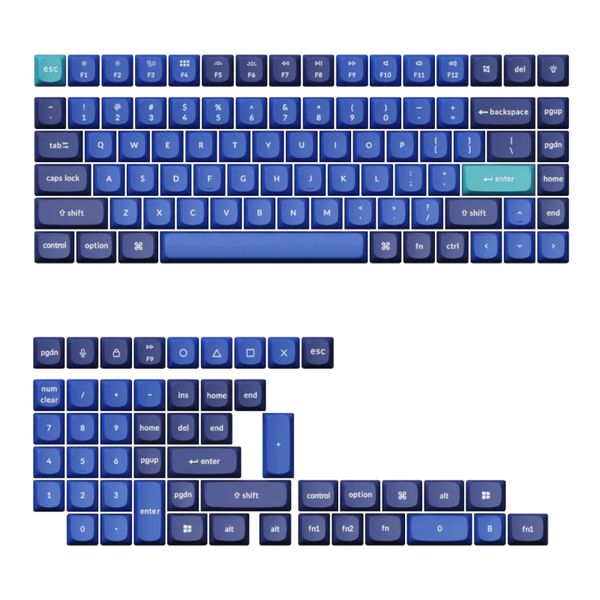 Keychron Double Shot PBT OSA Full Keycap Set - Light and Dark Blue