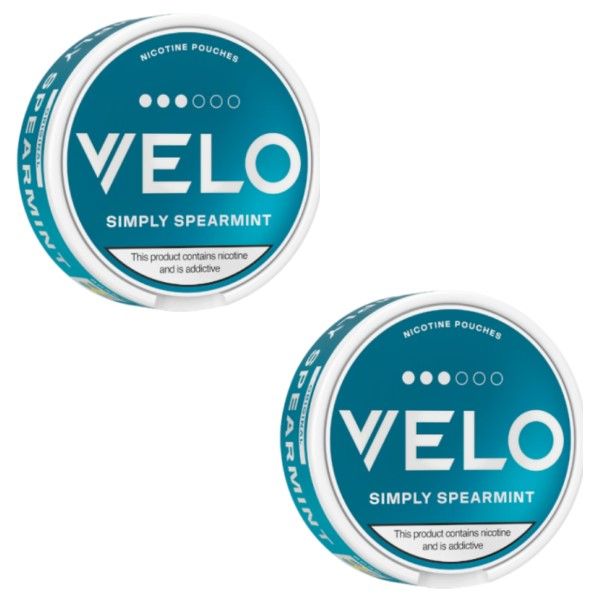 Velo Slim Nicotine Pouches - Simply Spearmint 8mg - 2 Pack (40 Pouches)