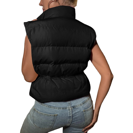 Cap sleeve puffer vest best sale