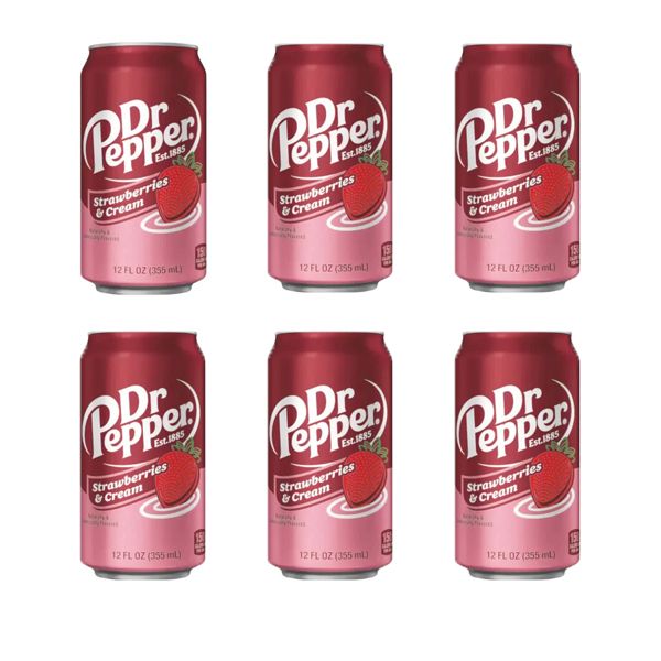 Dr Pepper Strawberries &amp; Cream - 6 x 355ml