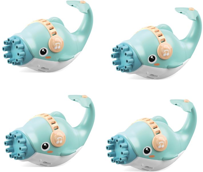 JB LUXX 19cm 10 HOLE Gatling Electric Bubble Machine - Set of 4