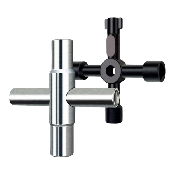 2 Pieces 4 Way Key Wrench Multifunctional Water Utility Key
