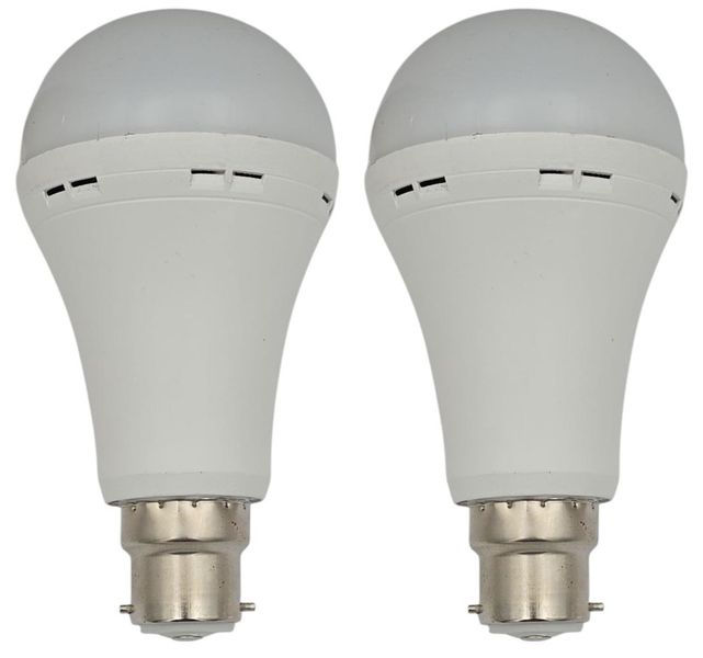 B22 Rechargeble LED Globe 12W - Emergency Light Bulb 2 Pack