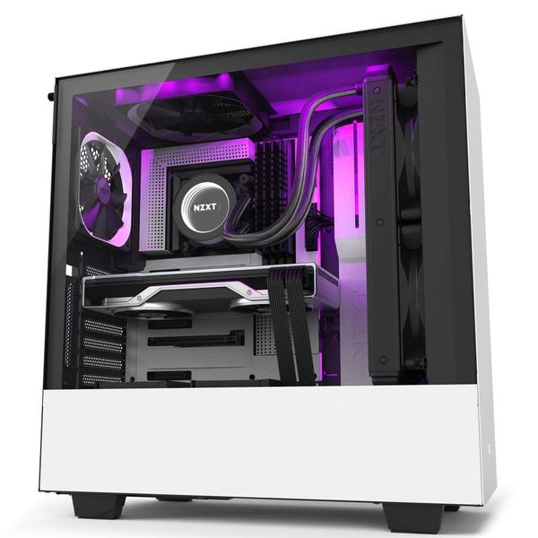 NZXT Computer Chassis H510 i White/Black CA-H510i-W1