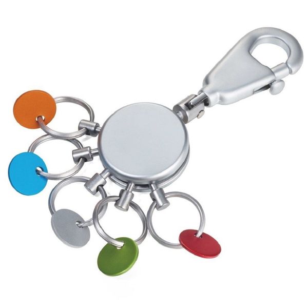 Troika Keyring with Carabiner and 5 Rings Patent Colour - Matt