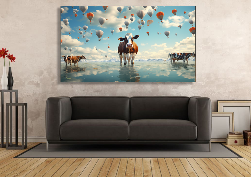 Canvas Wall Art - Bovine Dreamscape abstract - IM0226