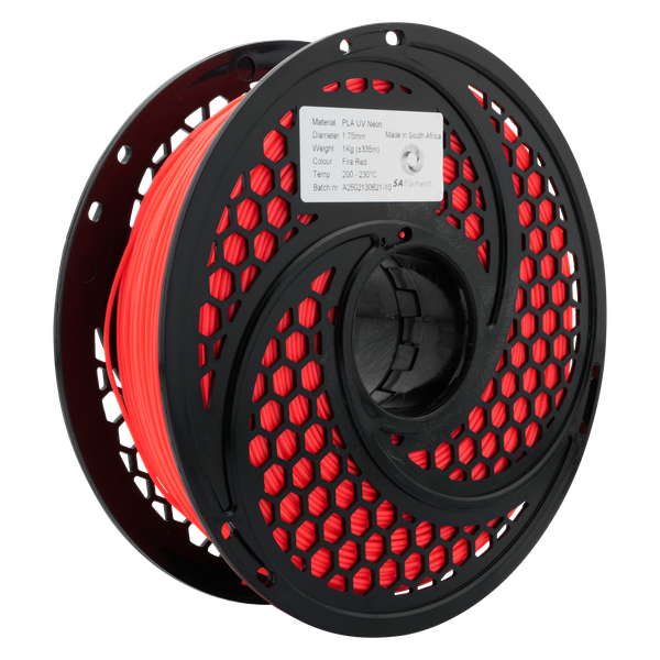 SA Filament PLA UV Neon Filament 1kg - Fire Red