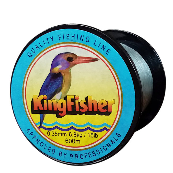 Kingfisher Nylon Fishing Line 6.8KG/15Lb .35MM Colour Green 600m Spool