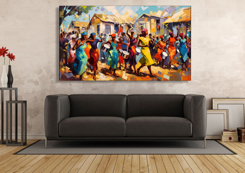 Canvas Wall Art - Township Rhythm Abstract - IM0376