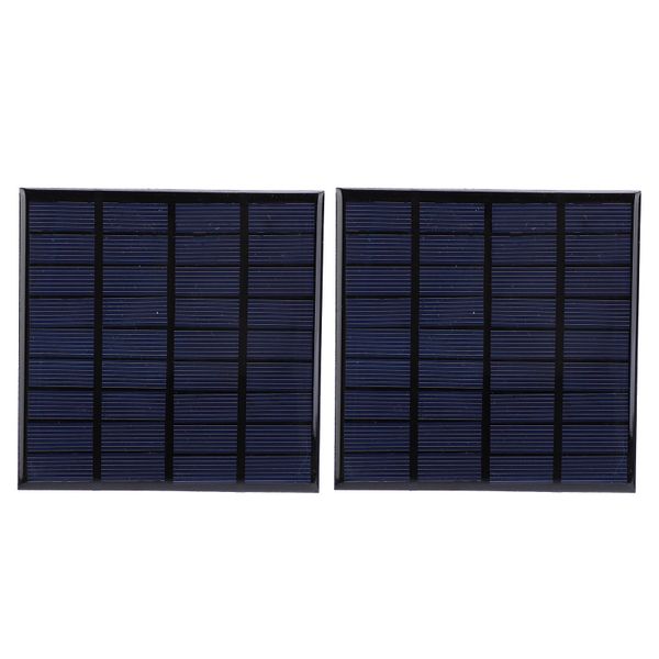 2pcs DC9V 2W Epoxy Solar Panels with 100cm Cable for DIY Toys Charger