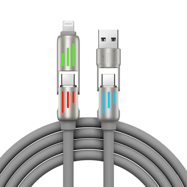 240W Colorful Breathing Light Four-in-one Fast Charging Data Cable