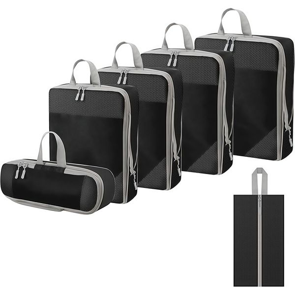 Compression Packing Cubes for Travel Essentials, Organizer for Luggage