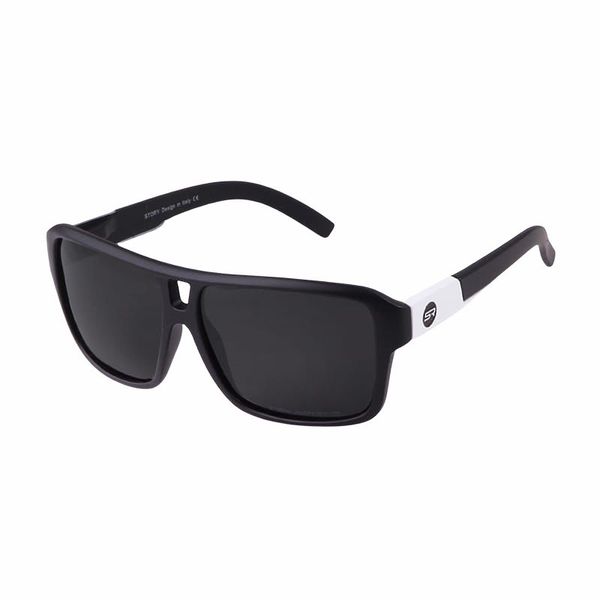 Story Polarized Sunglasses 100% UV Protection Black/White SR008