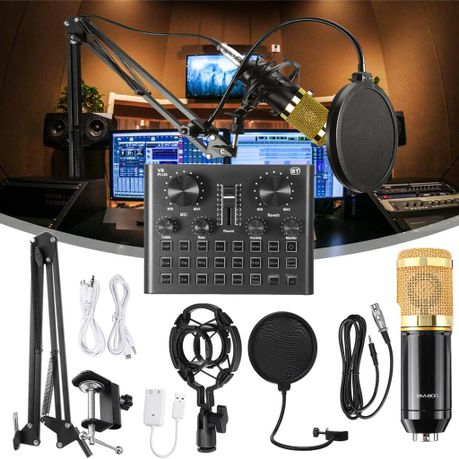 Ncuma Condenser Microphone Mic For Pc Studio With V8 Sound Card | Buy  Online in South Africa 