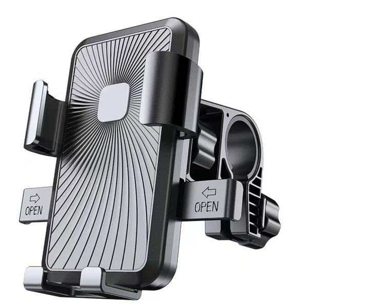 Dual-Button Bike Phone Mount, Anti-Slip PC &amp; Silicone Bicycle Phone Holder