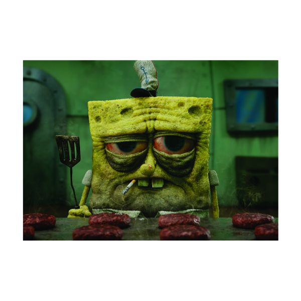 Sleepy Spongebob Green - A1 Poster