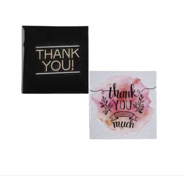 Mini Thank You Cards &amp; Envelopes (7x7cm) x 10