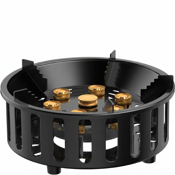 Portable Windproof Camping Stove with Piezo Ignition &amp; Adapters