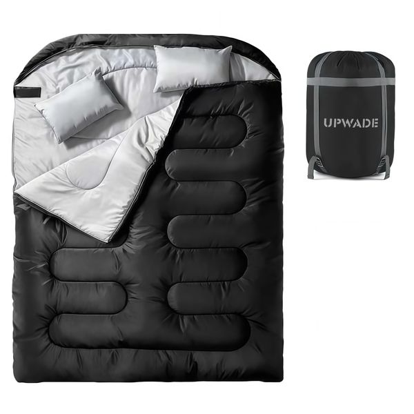Double Sleeping Bag for Couples, Waterproof Warm Outdoor Camping 10 C