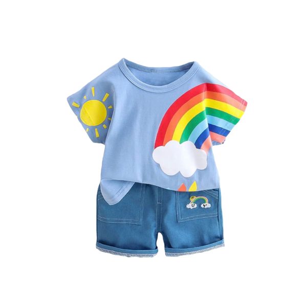 Rainbow Toddler Soft Jean Shorts
