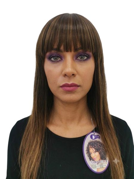 Long Straight Synthetic Wig With Fringe-Tracy-#2T30